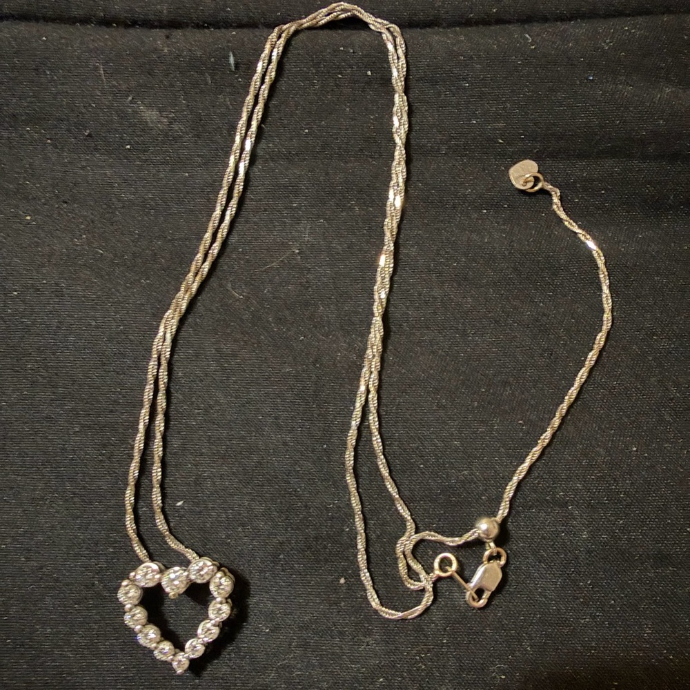 Kay Heart Diamond Necklace 1ct - Picture 7 of 12